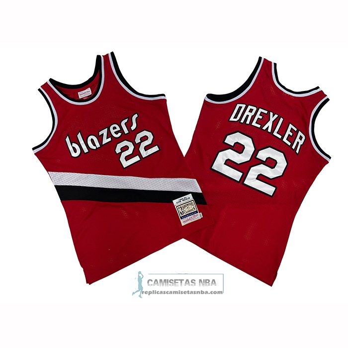 Camiseta Portland Trail Blazers Clyde Drexler NO 22 Mitchell & Ness 1983-84 Rojo